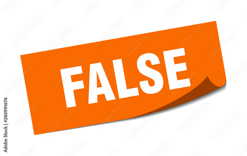 false sticker. false square isolated sign. false false sticker. false square isolated sign. false