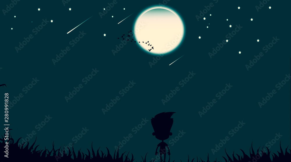 cat and moon cat and moon