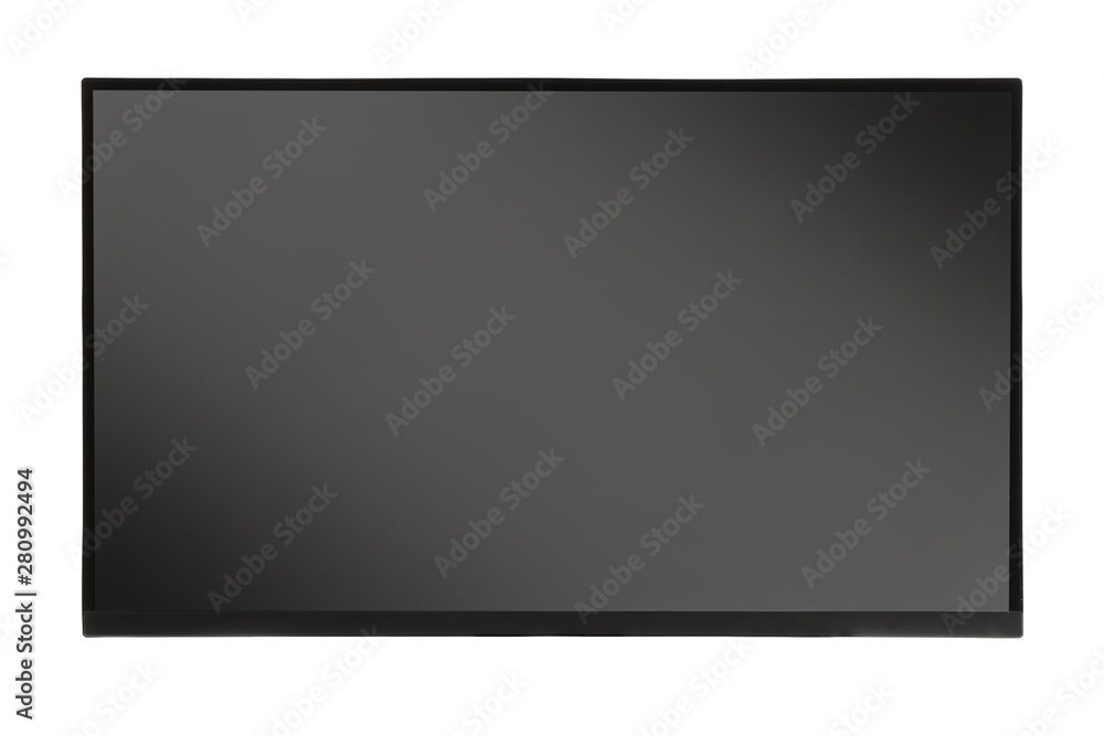 Modern TV set on white background Modern TV set on white background