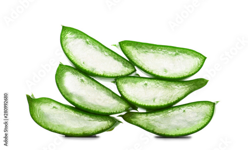 Wallpaper Mural Cut aloe vera on white background Torontodigital.ca