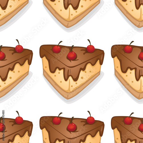 Seamless pattern for wallpaper, wrapping isolated on white