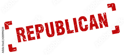 republican stamp. republican square grunge sign. republican