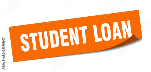 student loan sticker. student loan square isolated sign. student loan