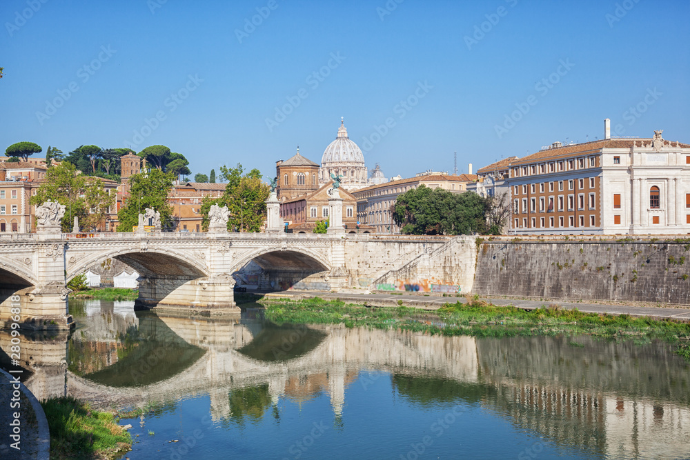 Bridge of Vittorio Emanuelle. Rome. Italy.