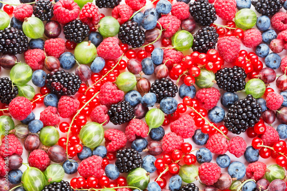 heap of fresh various berries as textured background heap of fresh various berries as textured background