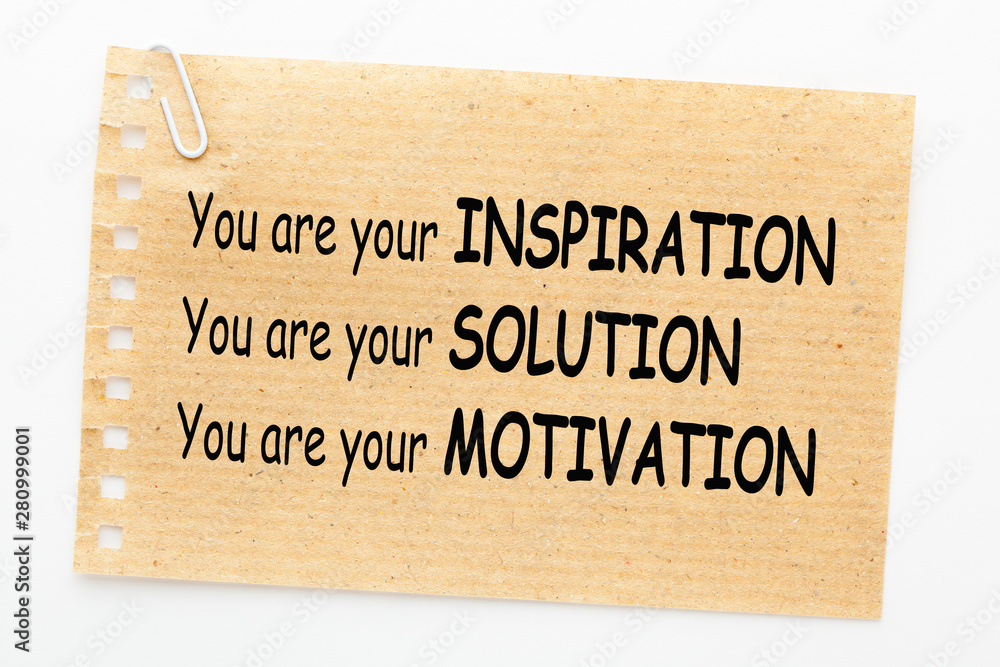 Obraz premium Inspiration Solution Motivation