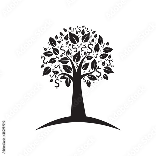 Money Tree Prosperity Symbol Logo