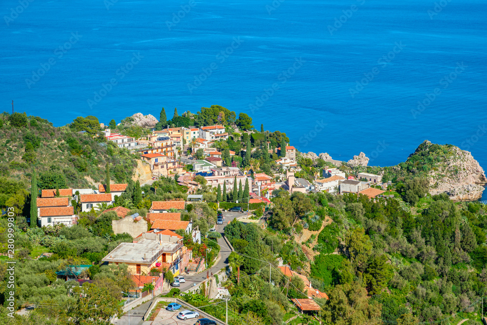Obraz premium Seaside of Taormina. Sicily, Italy