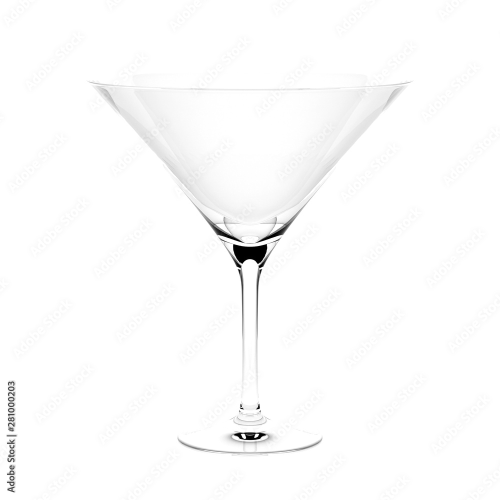 Cocktail glass. 3d rendering illustration isolated Cocktail glass. 3d rendering illustration isolated