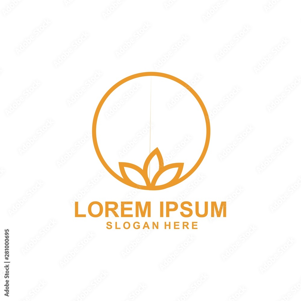 Obraz premium tree leaf logo template, beauty spa, vector