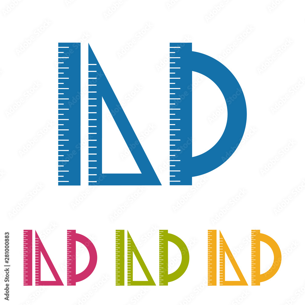 Different Flat Ruler Icons - Vector Illustrations - Isolated On White Background Different Flat Ruler Icons - Vector Illustrations - Isolated On White Background