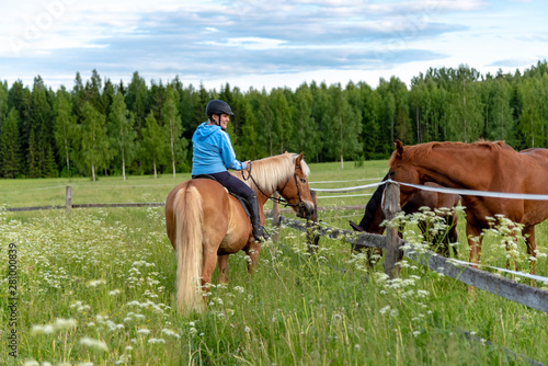 Woman horseback riding  © citikka