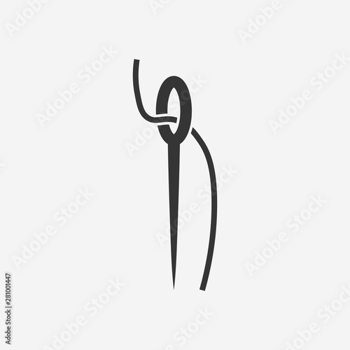 Needle icon. Tailor, sewing icon. New trendy needle vector illustration symbol.