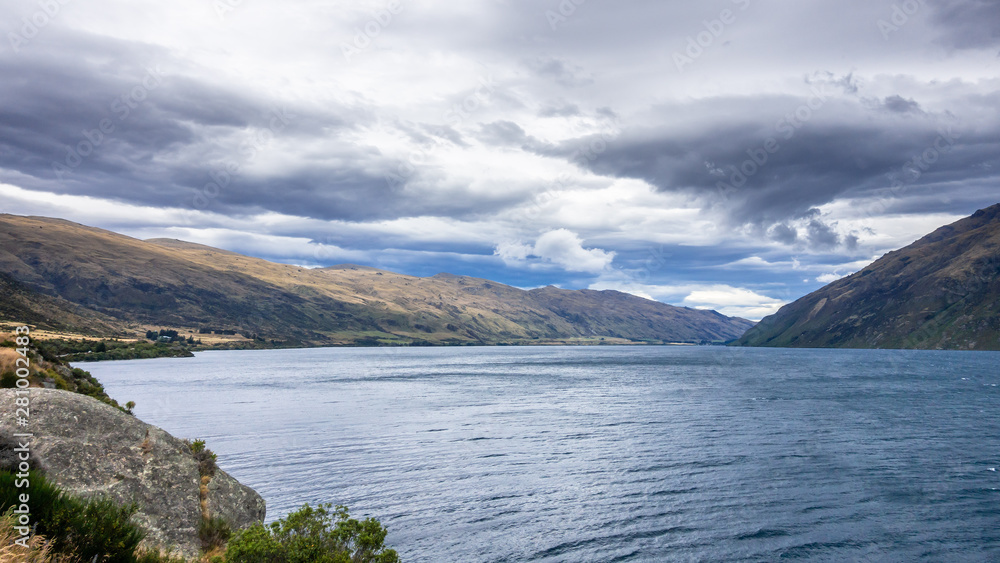 scenic view at lake Te Anau New Zealand