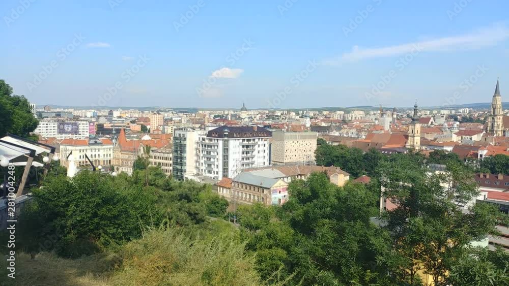 Panoramic view of Cluj-Napoca city in the Transylvania region of Romania o a beautiful sunny day Panoramic view of Cluj-Napoca city in the Transylvania region of Romania o a beautiful sunny day