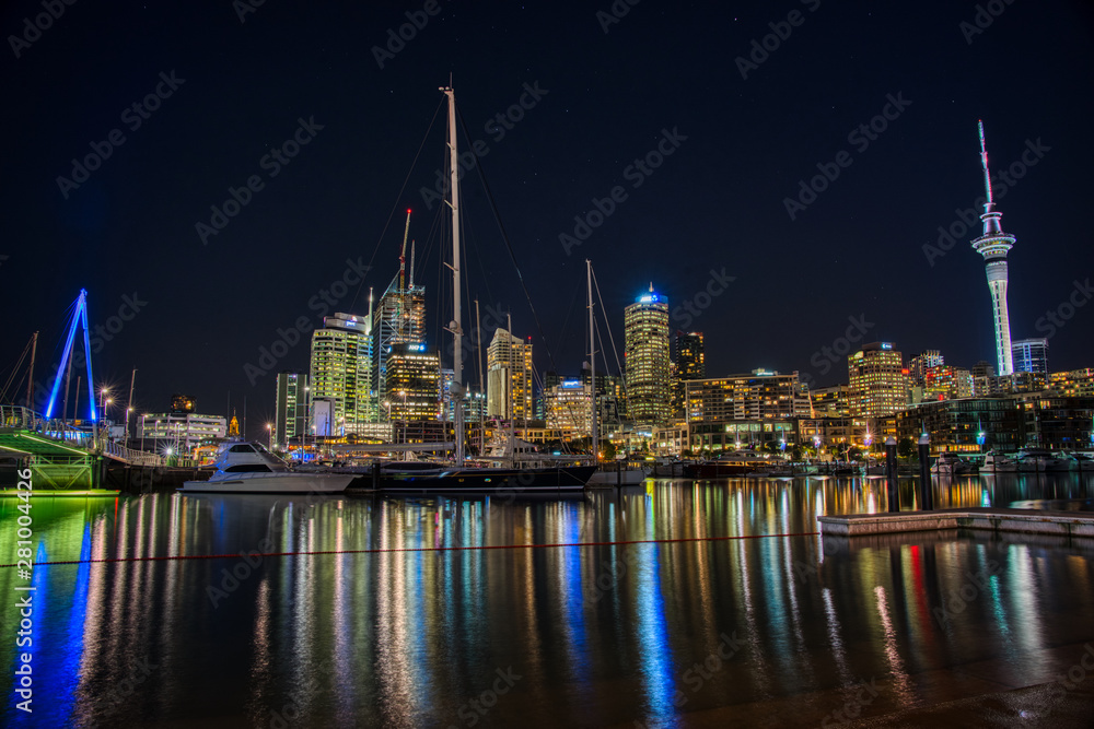 Auckland City at night