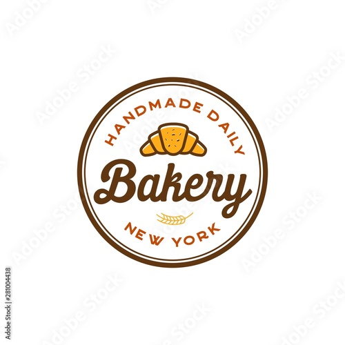 Bakery labels, emblem, badges and design elements, logo vector on white background