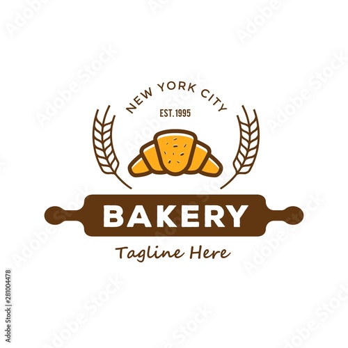 Bakery labels, emblem, badges and design elements, logo vector on white background
