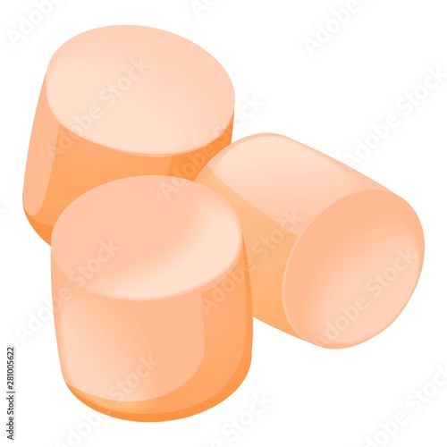 Marshmallow icon. Cartoon of marshmallow vector icon for web design isolated on white background