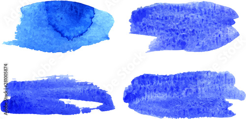 Abstract watercolor texture, isolated on white background. Watercolor brush strokes.