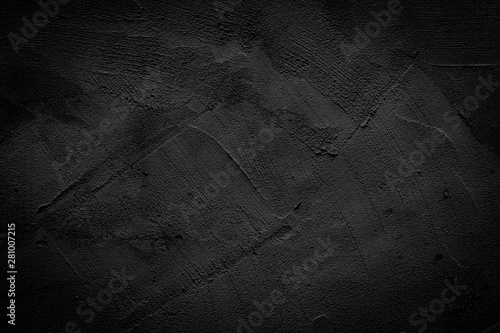 Fototapet Black wall texture pattern rough background.
