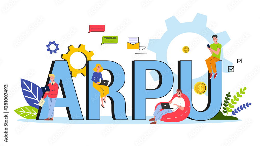 © inspiring.team - ARPU abbreviation. Average revenue per user concept © inspiring.team - ARPU abbreviation. Average revenue per user concept