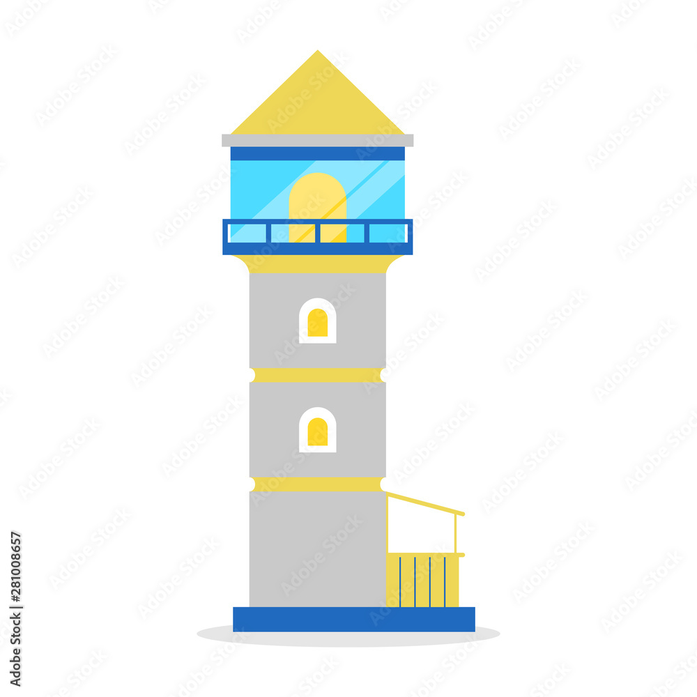 Lighthouse. Beacon for ship navigation and safety. Lighthouse. Beacon for ship navigation and safety.