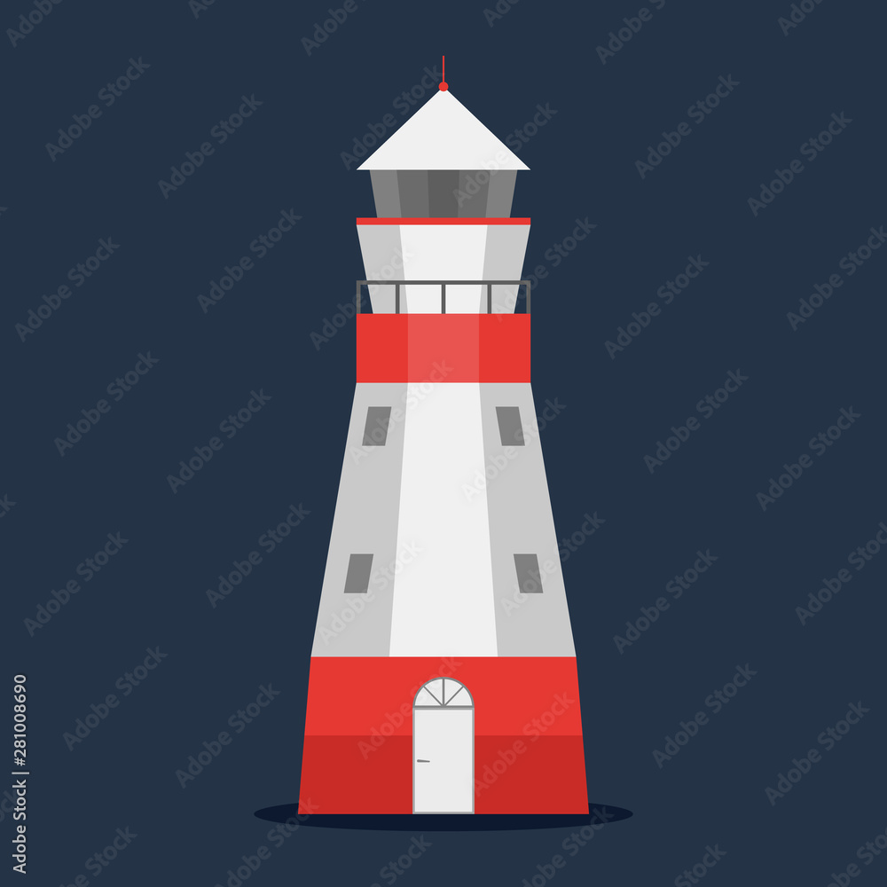 Lighthouse. Beacon for ship navigation and safety. Lighthouse. Beacon for ship navigation and safety.