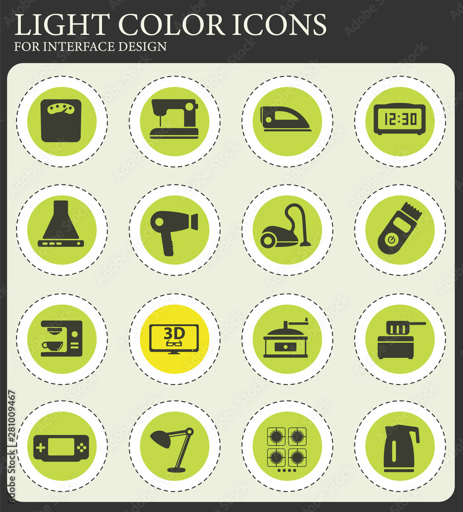 Home applicances simply icons Home applicances simply icons