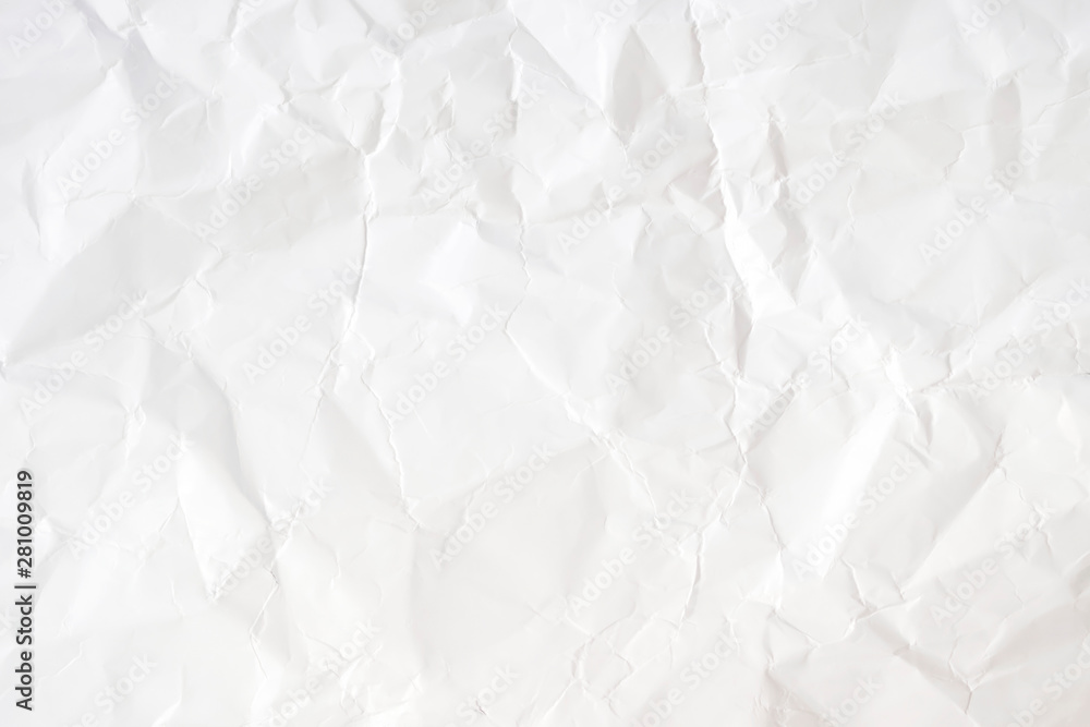 Empty texture background of wrinkled white paper, copy space Empty texture background of wrinkled white paper, copy space