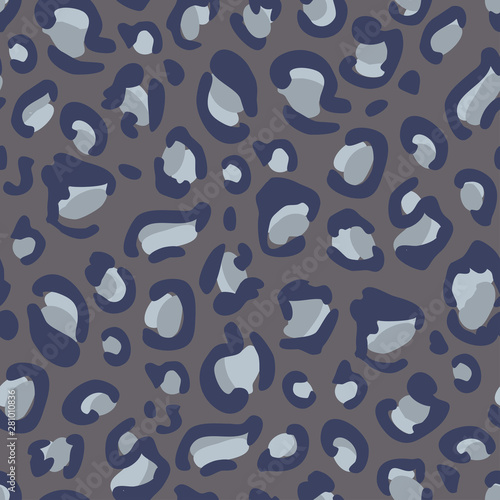 Leopard skin print of spot, stains. Seamless pattern with splash