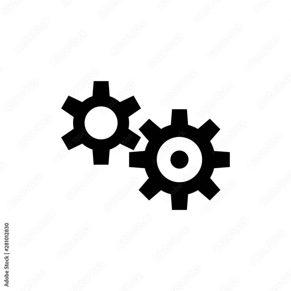 Transmission Cog Wheels Flat Vector Icon Transmission Cog Wheels Flat Vector Icon