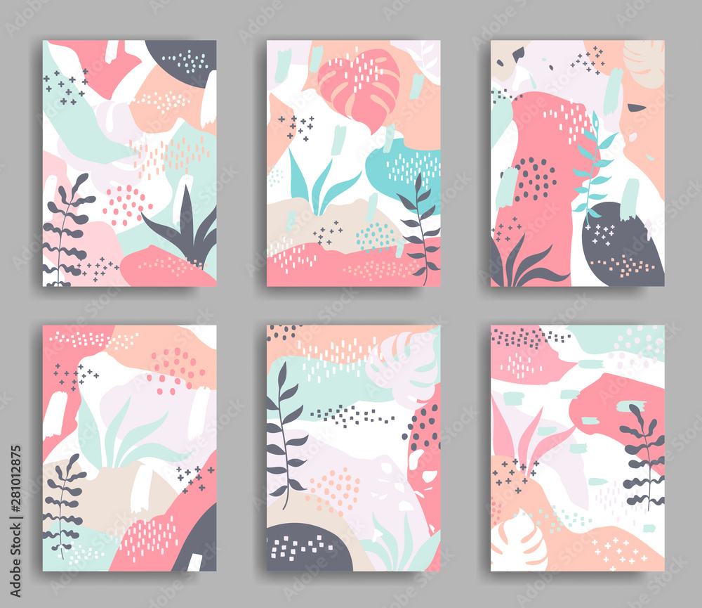 set of abstract cards set of abstract cards