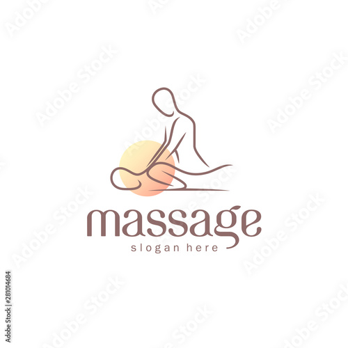 Vector logo design template for massage salon.