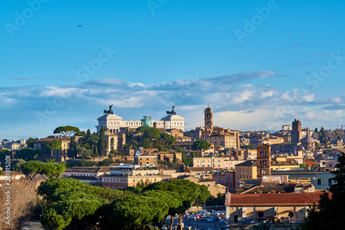 Rome skyline view from Orange Garden in Italy