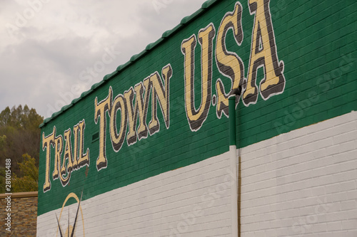 trail town usa damascus virginia sign photo