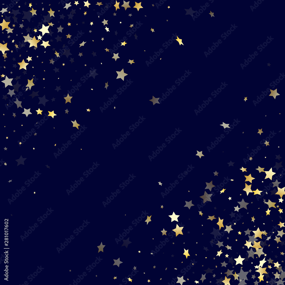 Fototapeta premium Gold falling star sparkle elements of glitter gradient vector background.