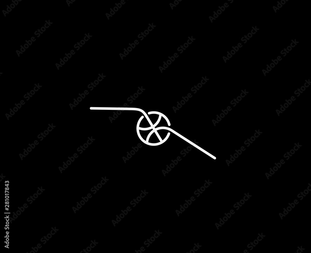 Dribbble vector icon. Dribbble concept stroke symbol design. Thin graphic elements vector illustration Dribbble vector icon. Dribbble concept stroke symbol design. Thin graphic elements vector illustration