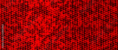 Abstract red triangles. 3d render