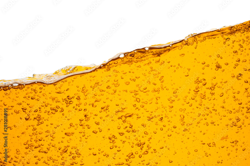 Orange water line with bubbles isolated on a white background. Orange water line with bubbles isolated on a white background.