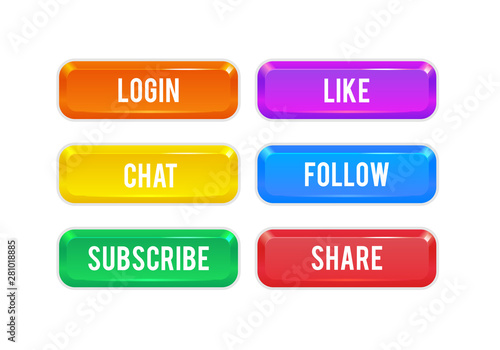 UI set of action buttons