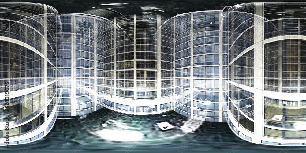 Production room. HDRI . equidistant projection. Spherical panorama ...