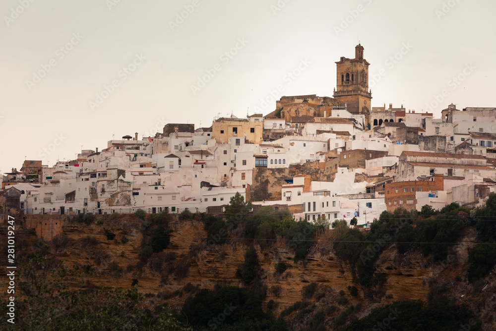 Arcos de la Frontera one of the famous white towns from Cadiz region at Andalucia, Spain.