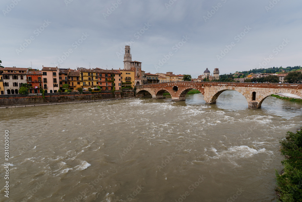 Verona Italy city panorama skyline