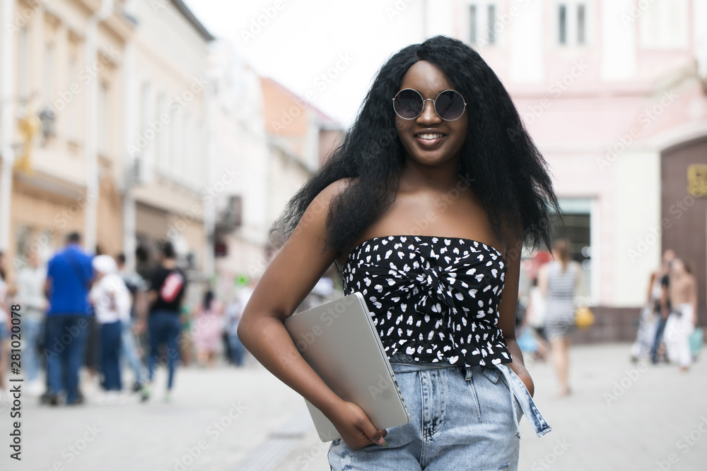 Shot of a young businesswoman in the city