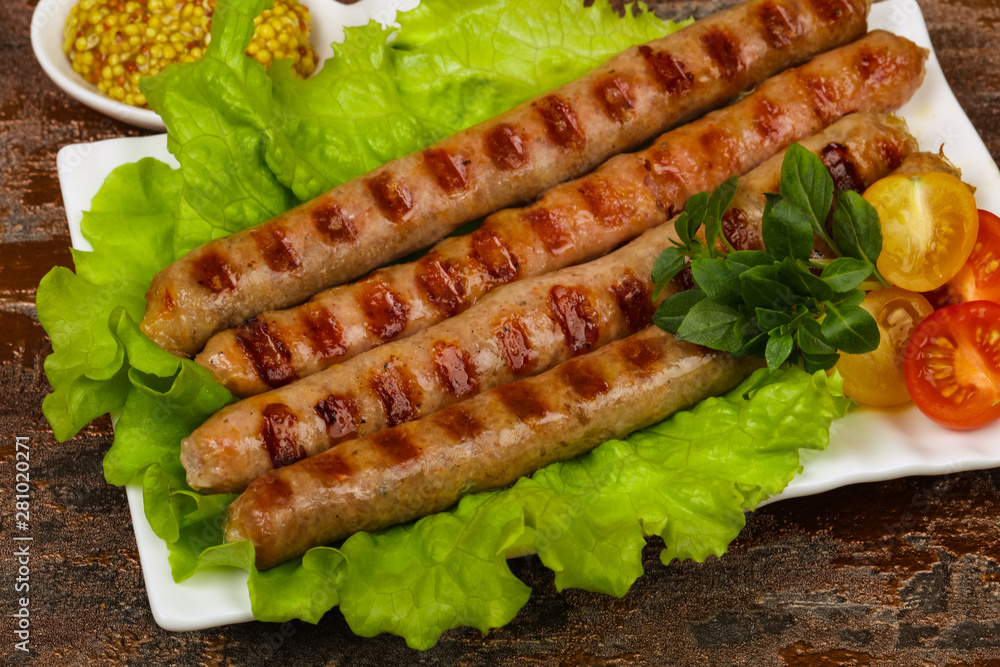Grilled pork sausages Grilled pork sausages