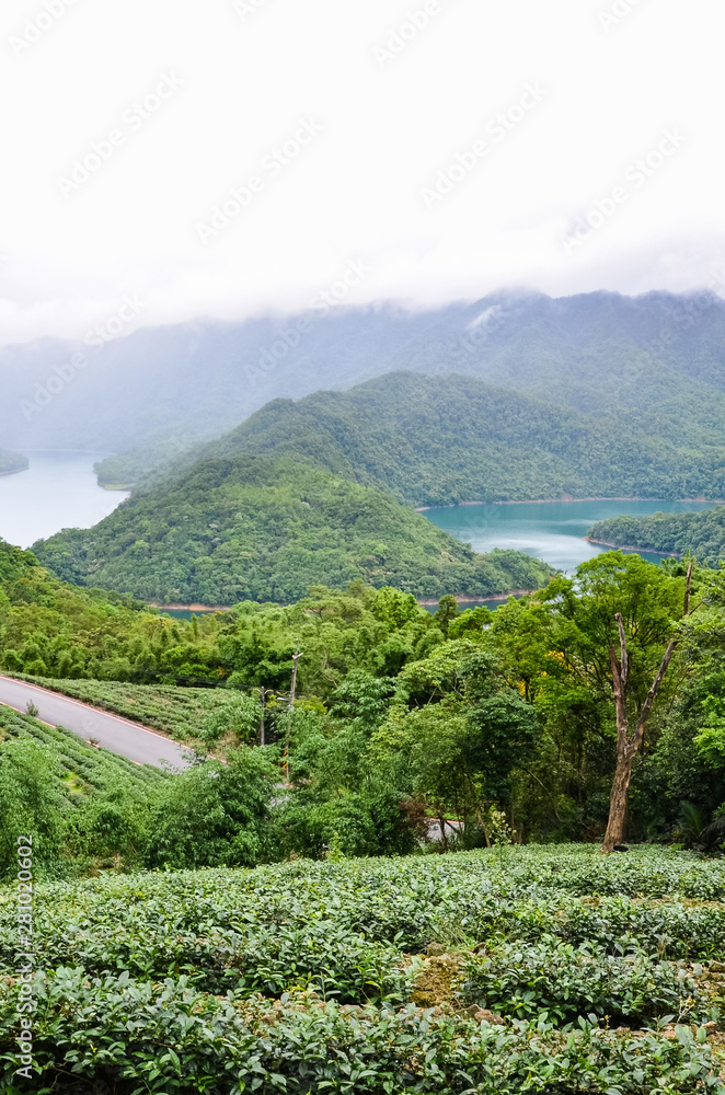 Φωτογραφία Vertical photography of magnificent Thousand Island Lake in Taiwan, Asia