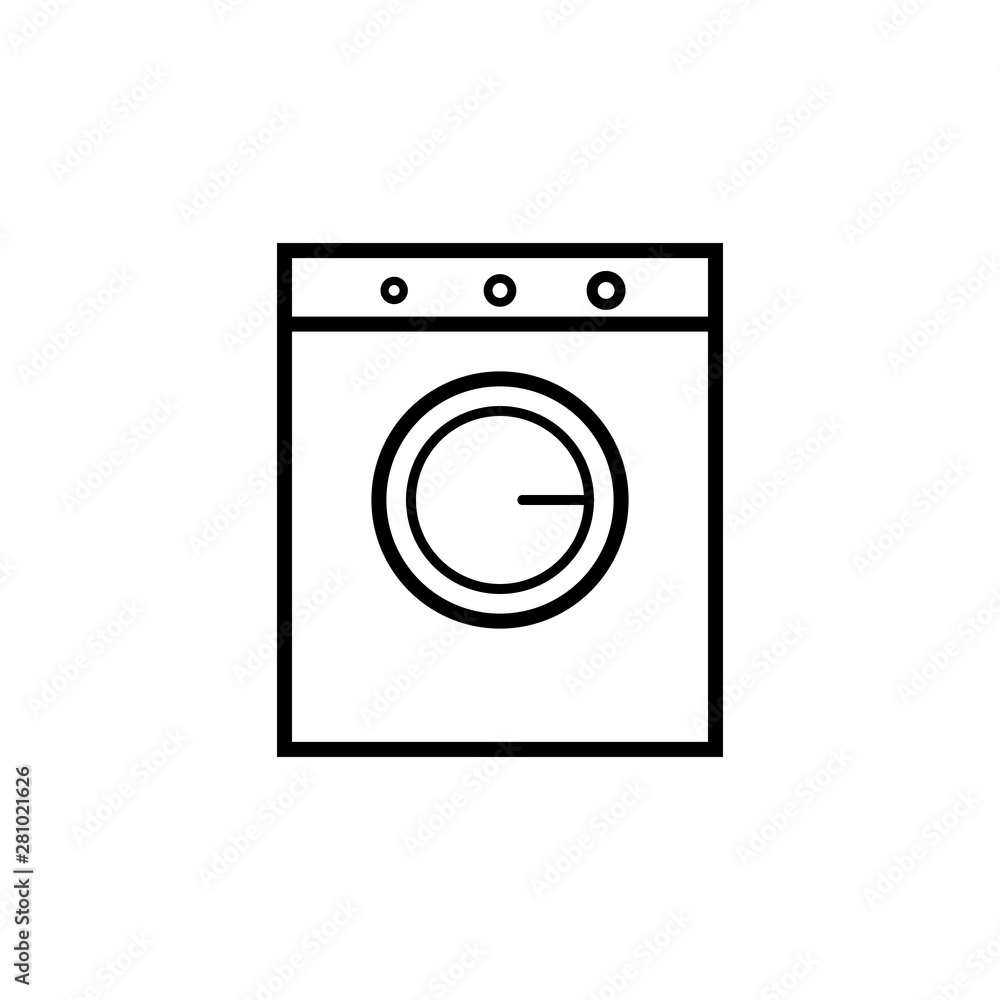 washing machine contour icon vector image washing machine contour icon vector image
