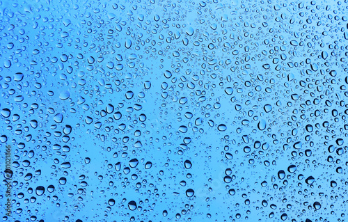 Water drops on glass, natural texture