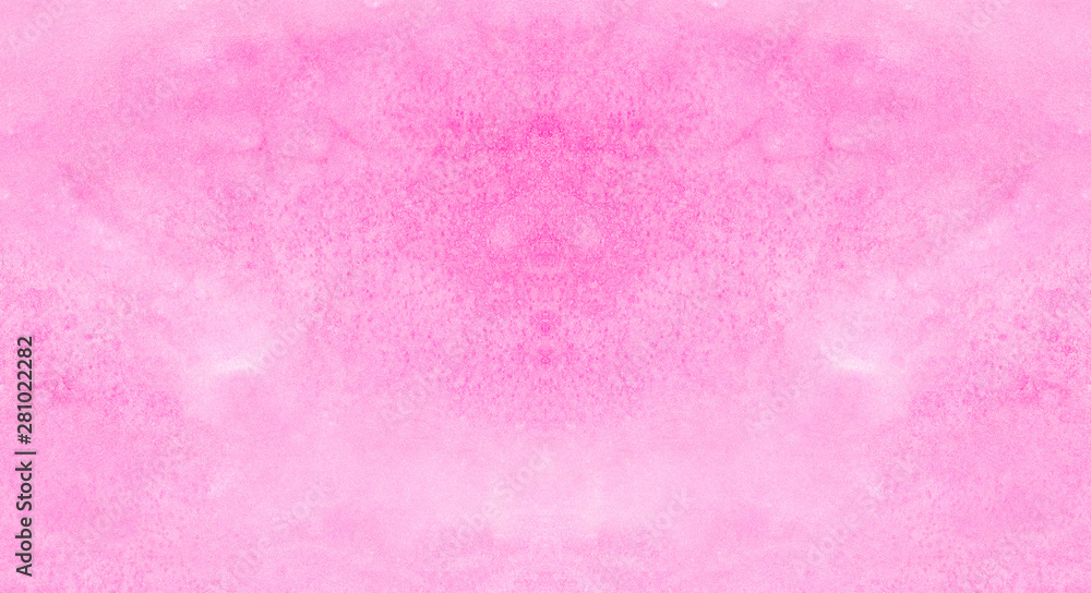 Smeared aquarelle painted magenta watercolor canvas for splash design, invitation background, vintage template. Subtle light pink color ink effect shades gradient on textured paper